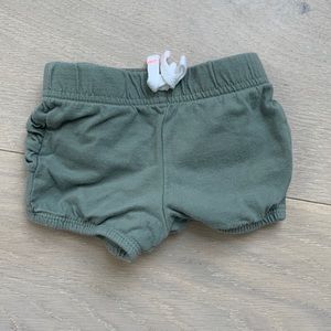 Jumping Beans 3m olive green ruffle butt shorts